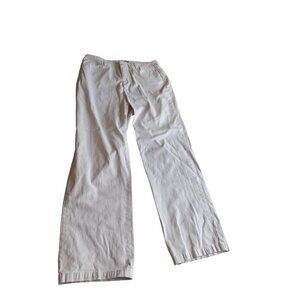 Dockers Womens ChinoPants 10 Short Beige Ideal Fit Mid Rise Wide Leg Preppy